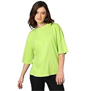 KOTTY Women’s Cotton Blend Solid Oversized T-Shirts