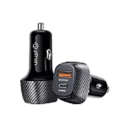 pTron Bullet Zip Mini 52.5W Car Charger with Dual Output, Super Fast Charging Compatible with Samsung, Xiaomi, Apple, MacBook, iPad, Oppo, Vivo, OnePlus, 30W Type-C/PD & 22.5W USB QC 3.0A (Black)