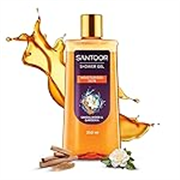 Santoor Moisturizing Shower Gel With Natural Sandalwood & Gardenia Extracts| For Men & Women| Moisturizing Body Wash With Glycerin | Suitable For All Skin Types| No Parabens| No Silicones| 250ml
