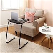 Amazon Basics Height Adjustable Laptop Table | Adjustable Table Angle | Alloy Steel | Foldable | Black | 75 cm – H, 52.5 cm – L, 40 cm – W