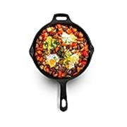 Ortex Super Smooth Cast Iron Fry Pan/Skillet with Long Handle|Medium 6 Inch,1 Kg|Induction Friendly|Nonstick Pre-Seasoned,100% Pure & Toxin Free,No Chemical Coating,Black