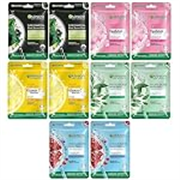 Garnier Skin Naturals, Face Mask Set, Hydrating, Pore Reducing, Brightening, and Enhances Glow, Hydra Bomb Serum Mask & Black Serum Mask, 10 pcs (5 types) , 280g