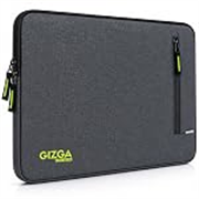 Gizga Essentials 14.1 Inch Laptop Sleeve Case Cover Pouch Bag with Front Pocket| Slim & Water-Resistant Nylon Fabric with Shockproof Foam Padding, Soft Lining & Premium Zipper Closure (Grey)