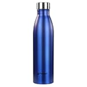 PEARLPET S10 Stainless Steel Single Wall Water Bottle, Light Weighted Leak-Proof Use for Office, School, Outdoor & Gym, 1000ml- Blue