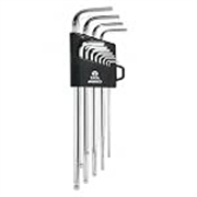 AGRICO Tata Set of 9, Long Allen Key/Wrench Key Set Garage Automotive, Household & Industrial Applications | L Shape Repair Tool, Standard | Grey (Pack of 1, ‎TAK002)