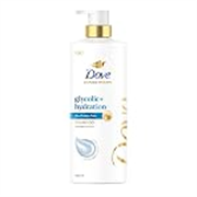 Dove Glycolic + Hydration Shampoo 650 ml with 5% Hydra-Glycol for Upto 100 hours of hydrated, fluid hair.