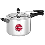 Solimo – Sleek Induction Bottom Aluminium Pressure Cooker – 5 Liter (Inner Lid), Silver