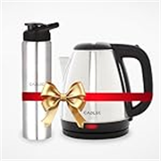 Cadlec 1.5L Electric Kettle & Stainless Steel Water Bottle Combo | Automatic Cut-Off | Multi-Use for Instant Noodles, Tea & Coffee, 2 Years Warranty | Kettle Combo Offer