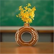 BENAVJI Pots for Plants Lightweight Ceramic Indoor Outdoor Plant Pots, Flower Pot Gamla Vase for Living Room, Balcony, Garden 6 Inch (Brown, Pack of 1)