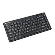 Portronics Bubble Multimedia Wireless Keyboard 2.4 GHz & Bluetooth 5.0 Connectivity, Noiseless Experience, Compact Size for iOS iPad Air, Pro, Mini, Android, Windows Tablets PC Smartphone(Black)