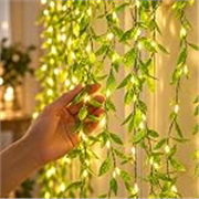 One94Store Artificial Leaf Curtain Lights – 200 LED Warm White Fairy String Lights, 3x1m, Remote Control with 8 Lighting Modes for Home, Wedding, Party, Diwali, Christmas & Festival Decoration