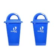 CELLO Kleeno Plastic Garbage Manual-Lift Dustbin With Dome Lid 110 LTR (Blue/Blue) Combo