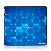 Ant Esports Hexa Mouse Pad 260X210X3mm Anti-fray Stitching, Waterproof Surface & Non-Slip Rubber Base Stitched Edges Gaming Mouse Mat for Laptop, Compatible with Laser and Optical Mice – Blue Hexagon