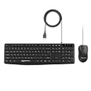 Amazon Basics Wired Keyboard and Mouse Combo l 1200 DPI l for Windows, Mac OS Computer