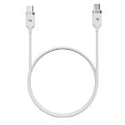 Zebronics Type C – Type C Braided Cable, 60 Watts, Upto 480Mbps Data Sync, Fast Charging, 1 M, Compatible with iPhone 15 & 16 Series, iPad, MacBook, Samsung, Android (Wattz 60CC5, White)