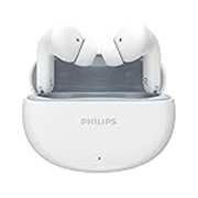 Philips TAT1269 Bluetooth Truly Wireless in Ear Earbuds with mic, 13mm Drivers, BT 5.4, 40H Playtime, IPX5, Fast Charging, Touch Controls, Voice Assistant, Mono Mode, LED Indicator (Bright White)