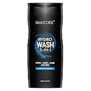 Mancode Hydro Body Wash For Men 450ml, 3 In 1 Active Body Wash For Body, Shower Gel For Men, Bodywash, Face And Hair With Refreshing Menthol And Natural Oils Extract