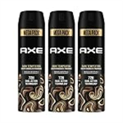 Axe Dark Temptation Men’s Deodorant, Long Lasting Deodorant Spray For Men With An Irresistible Scent, 215ml, Pack of 3