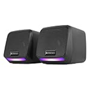 ZEBRONICS Igloo 1, 2.0 USB Computer Speakers, 8 Watts, Multicolor LED, USB Powered, AUX, Volume Control Pod for PC, Laptops, Desktop, Black