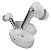 ZEBRONICS PODS K3, in-Ear Wireless Earbuds, 40 Hrs Backup, Dual EQ, Quad MIC ENC, 10mm Bass Drivers, Rapid Charging, Bluetooth, Flash Connect, Low Latency Gaming (White)