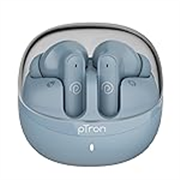 pTron Bassbuds Indie in-Ear TWS Earbuds w/ 10mm Drivers, 45Hrs Playtime, Dual HD Mic & AI-ENC Calls, Custom EQ, Mobile App, Bluetooth V5.4 Earphones, Voice Assistant, Type C Charging & IPX5 (Gray)