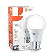 Orient Electric 15W High Glow LED bulb| 180-degree wide beam angle| Voltage surge protection up to 4 kV| 6500K, Cool White| B22d base| Made in India| Pack of 1