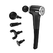 AGARO Regency Gun Massager, 4 Heads, 13 Speed, Rechargeable, Handheld, Percussion Muscle Massager for Full Body Massage, Muscle Relaxation of Neck, Shoulder, Back, Foot for Men & Women, Black