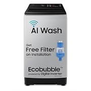 Samsung Smart Choice 10 Kg, 5 Star, AI Wash, AI Energy Mode, Wi-Fi, Ecobubble, AI VRT+, Soft Closing Door, Digital Inverter, Fully-Automatic Top Load Washing Machine (WA80F10E2LTL, Lavender Gray)