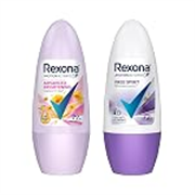 Rexona Roll-On Deodorant | Advanced Brightening + Free Spirit Motion Activated Deo for Women | up to 72Hr odour protection | 45 ML each