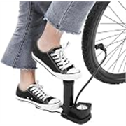Portable High Pressure Foot Air Pump with Heavy Compressor Cylinder & Pressure Gauge for Bicycle, Car, Motorbike, Football, and Tubeless Tyres | Durable Floor Cycle Pump – Black