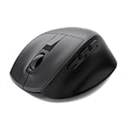 Amazon Basics Pro Series 2.4G + Bluetooth + USB Triple Mode Wireless Ergonomic Mouse | 9 Buttons | Adjustable DPI (800–2400) | 500mAh Battery | Type-C Charging | Black