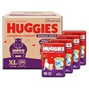 Huggies Complete Comfort Wonder Pants | Pant Style Baby Diapers Extra Large Size, 224 Count | India’s Fastest Absorbing diaper, Clinically Proven to Prevent Diaper Rash | Ideal for 12 to 17 Kgs (56 count, Pack of 4)