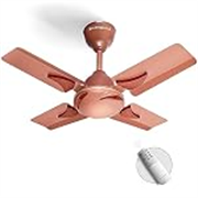 LONGWAY Creta P1 600 mm/24 inch Ultra High Speed 4 Blade Anti-Dust Decorative Star Rated Remote Controlled Ceiling Fan 2 Years Warranty (Rusty Brown, Pack of 1)