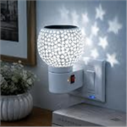 Kapoor Dani Electrical Camphor Diffuser Glass with On/Off Switch to Toggle Between Burner and Lamp Electrical Night Lamp for Office, Home (Star Kapurdani)