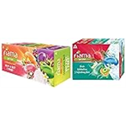 Fiama Gel Bar Celebration Pack, 125g Soap (Buy 4 Get 1 Free) & Fiama Gel Bathing Bar Fresh Celebration pack, with 3 unique gel bars, 125g soap (Pack of 3), Blue