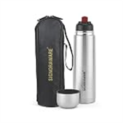 SignoraWare Bullet Stainless Steel Vaccum Insulated ISI Certified Cola Bottle with Protective Cover | Airtight & Leakproof | Hot & Cold for Hours | Durable Flask for Outdoor Use (750ml | Steel)