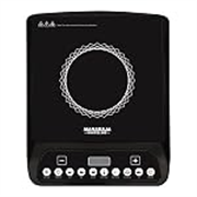 Maharaja Whiteline Marvello 13DX 1300W Smart Induction Cooktop| 7 Preset Indian Menus | Automatic Voltage Regulator | Pan Sensor Technology | Safe, Fast & Energy Efficient | Easy Clean Surface, Black