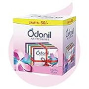 Odonil Bathroom & Toilet Air Freshener Blocks 288g (Pack of 4 x 72g) | Germ Protection | Lasts Up to 45 Days Freshness | 4 Fragrances in One Pack | Lavender, Orchid, Jasmine & Rose | For Home & Office