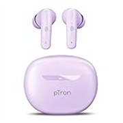 pTron Bassbuds Astra in-Ear TWS Earbuds w/Stereo Sound, 34Hrs Playtime, Stereo Calls, Custom EQ, Mobile App, BTv5.3 Headphones, Touch Control, Voice Assistant, Type C Charging & IPX4 (Lilac)