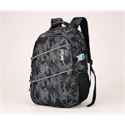 Safari Omega Plus Casual Laptop Backpack, 2 compartments, Raincover, Organizer, Full body print, Bottle holder, Front pockets Softline (Black)