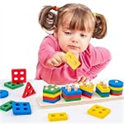 VGRASSP 5 Angle Geometric Shapes Educational Wooden Puzzle Sorting & Stacking Blocks Set for Kids – Kids Learn Counting Numbers, Sorting, Stacking, Colors