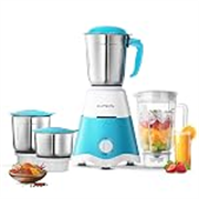 Longway Supreme Dlx Juicer Mixer Grinder | Up to 750W Max Output Powerful Motor | 4 Jars for Grinding, Mixing, Juicing | 2 Year Warranty | White & Blue