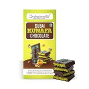 Dryfruit Mart Dubai Kunafa Chocolate Bar, Filled With Crunchy Pistachio Kunafa, 90g (1 Pack)
