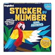 BeginBird Sticker By Number DIY Art Activity Zoo Animals,Craft Kits & Supplies, Mess-Free Fun For Kids,Unicorns and Princesses,10 Magical Artworks, 500+ Stickers ,Art & Craft Kit,Travel Toys,Gifts for Boys & Girls Ages 5, 6, 7,8,9,10,11