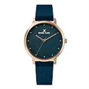 Daniel Klein Analog Blue Textured Round Dial Rose Gold Case Blue Mesh Strap Water-Resistant Wrist Watch for Women Girls, Ladies DK11637-7