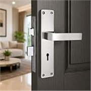 Atom Main Door Mortise Lock with Handle,Bedroom, Bathroom, Silver Satin Antique Finish | 3 Keys | 6 Lever Double Stage Lockset for House Hotel Office(803KY)