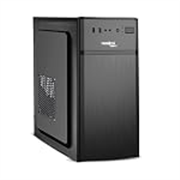 FRONTECH RIFT Silver Computer Cabinet |Home & Office Use | Silver Range | Enhanced Airflow Design | Dual Front USB & Audio Ports | Rear-Mounted SMPS | ATX/Micro-ATX Motherboard Support (FT-4372)