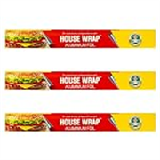 House Wrap Aluminium Foil Total 27 Meter for Food Packing, Cooking, Baking | Foil Paper for Food Wrap 11 Microns Thickness
