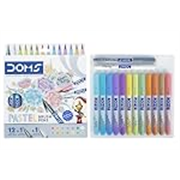 Doms Pastel Brush Pens (14 Shades | 12 + 1 + 1) (Pack of 1), Multicolor