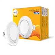 Wipro Garnet 8W Round Downlight Junction Box | Cool White (6500K) | Glare-Free Design | Recessed Downlighter for False Ceiling | Cutout ? 3 inch | Pack of 1, Polycarbonate